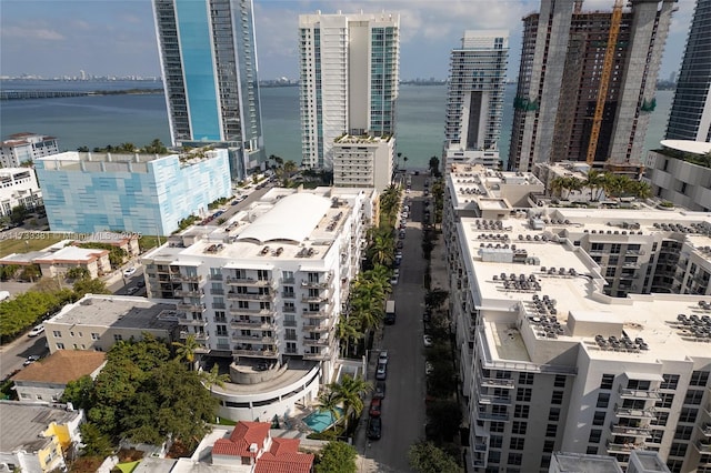 property's view of city featuring a water view