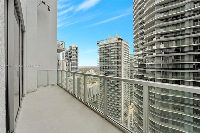 balcony with a view of city