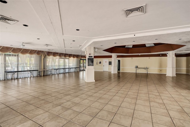 interior space with light tile patterned floors