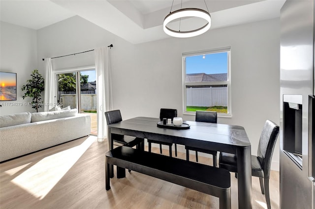 dining room featuring light hardwood / wood-style flooring