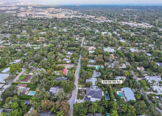 bird's eye view with a residential view