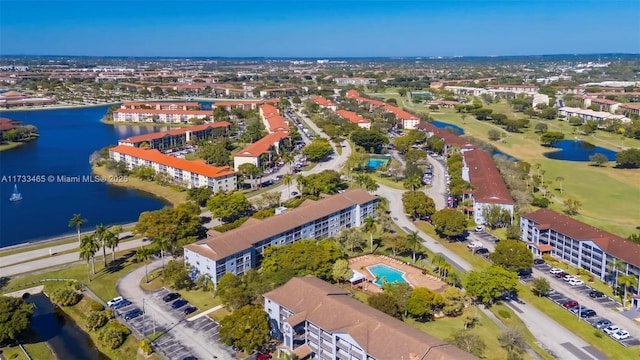 1401 SW 128th Ter Unit 307H, Pembroke Pines, FL 33027 - aerial view featuring view of golf course and a water view