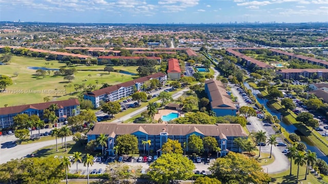 1401 SW 128th Ter Unit 307H, Pembroke Pines, FL 33027 - drone / aerial view featuring view of golf course