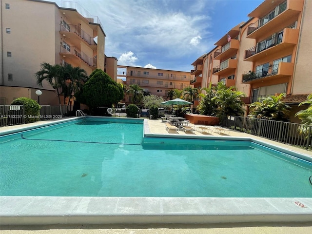 view of pool with a patio area