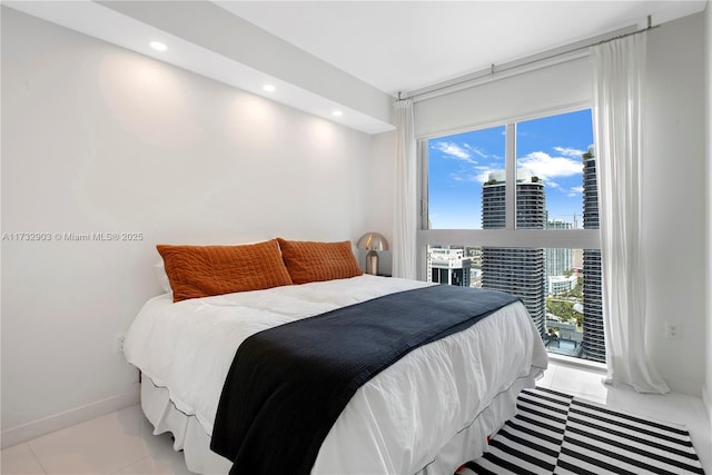 view of tiled bedroom