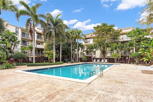 view of pool with a patio area