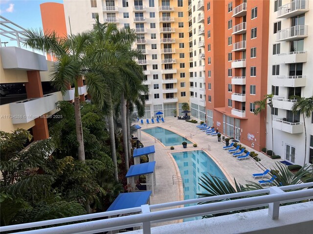 view of pool with a patio