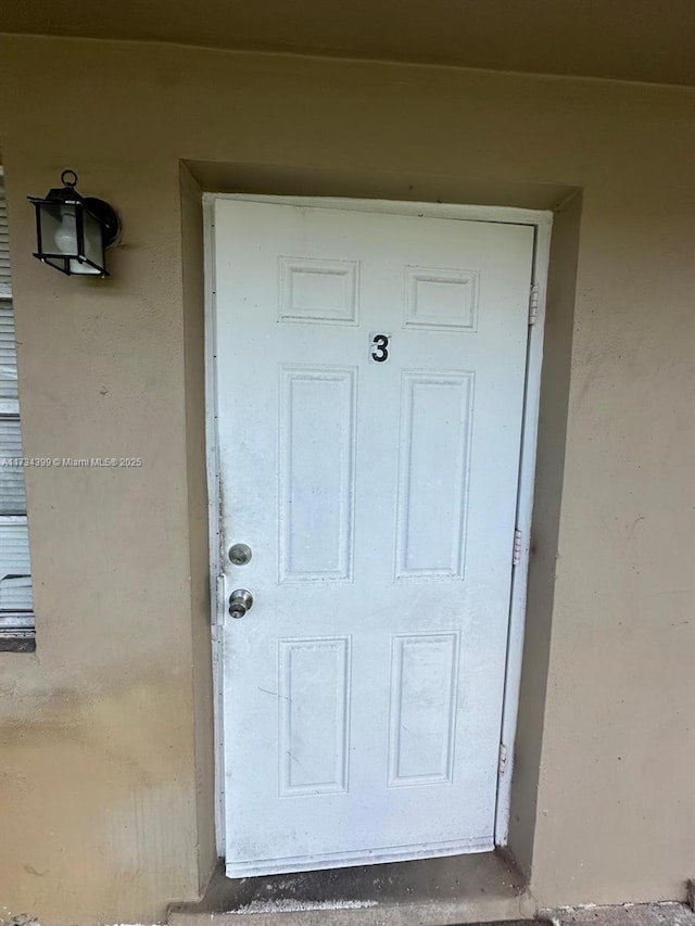 view of doorway to property