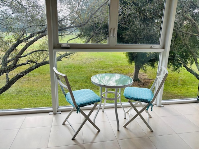 sunroom with a healthy amount of sunlight