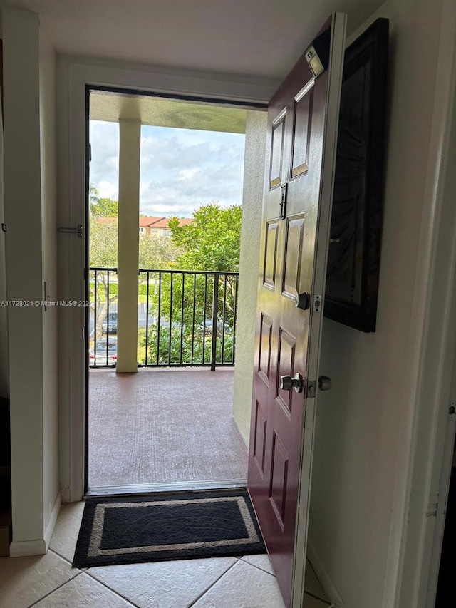 view of doorway to outside