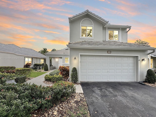 front facade featuring a garage