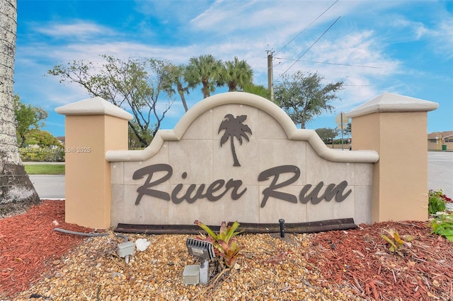 view of community sign