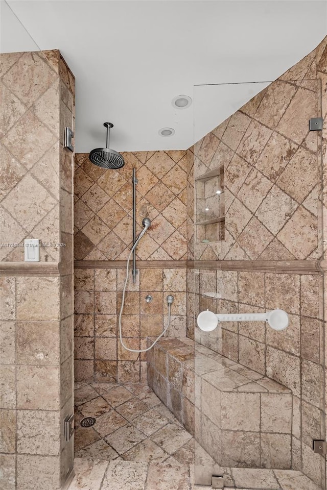 bathroom with walk in shower