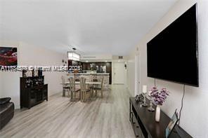 living room featuring light hardwood / wood-style flooring