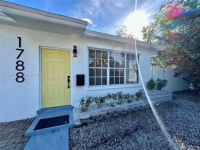 view of doorway to property