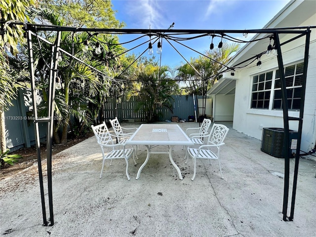 view of patio / terrace featuring central AC unit