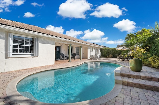 view of pool with a patio area