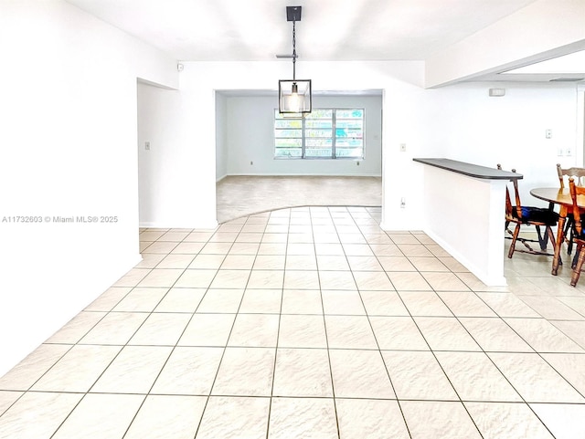 view of carpeted dining room