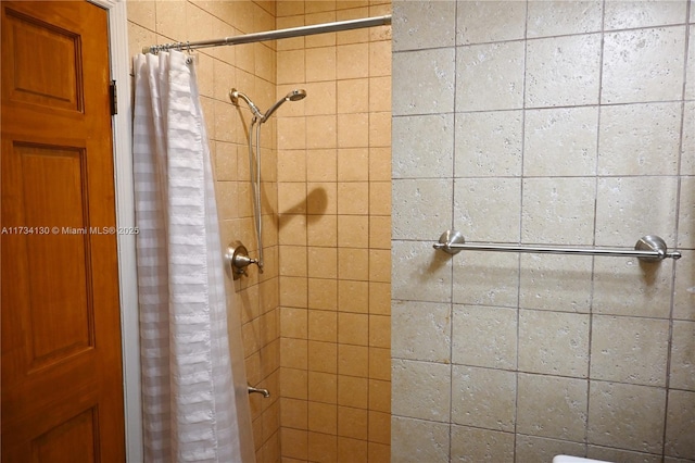 bathroom with walk in shower