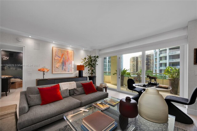 3400 SW 27th Ave Unit 704, Miami, FL 33133 - living area featuring recessed lighting