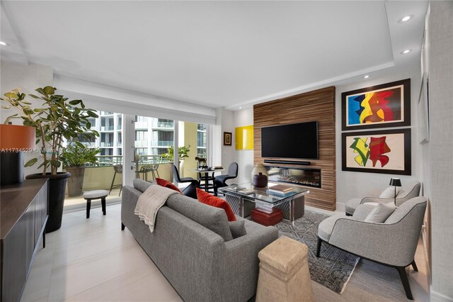 3400 SW 27th Ave Unit 704, Miami, FL 33133 - living area featuring recessed lighting