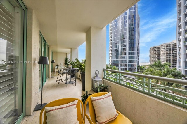3400 SW 27th Ave Unit 704, Miami, FL 33133 - balcony featuring a view of city