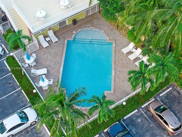 view of pool with a patio area