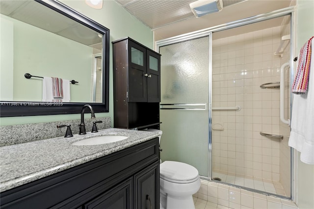 2851 Somerset Dr Unit 415, Lauderdale Lakes, FL 33311 - bathroom with a stall shower, toilet, and vanity