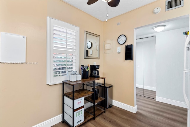 2851 Somerset Dr Unit 415, Lauderdale Lakes, FL 33311 - corridor with wood finished floors and baseboards