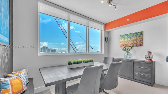 dining room featuring light tile patterned floors