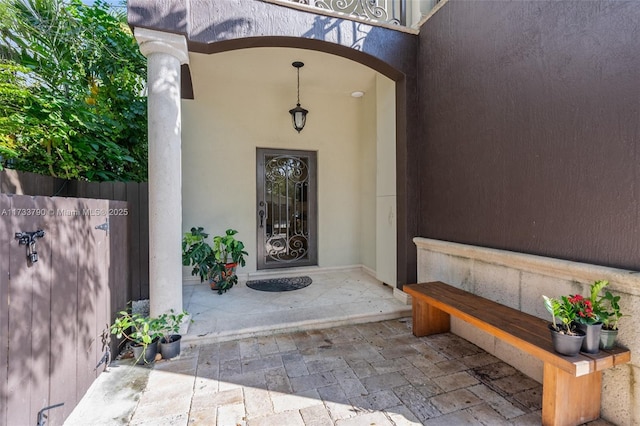 view of doorway to property