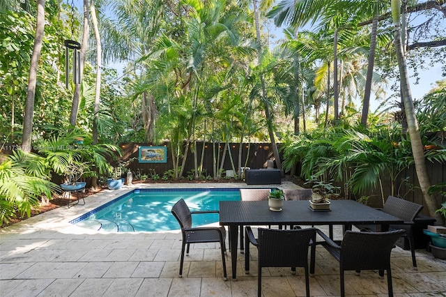 view of pool featuring a patio area