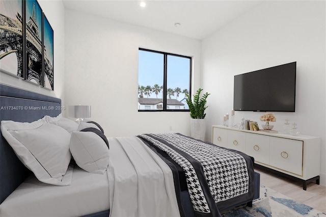 bedroom featuring light hardwood / wood-style floors