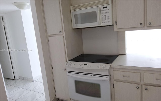 kitchen featuring white appliances