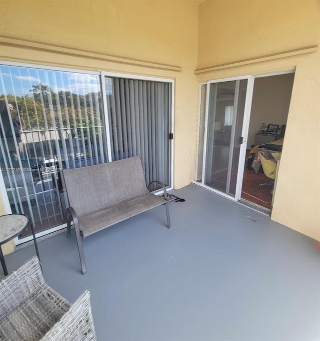 view of patio / terrace featuring a balcony