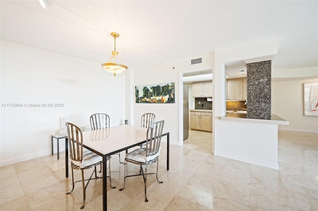 view of dining room