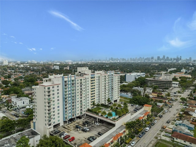 bird's eye view featuring a view of city