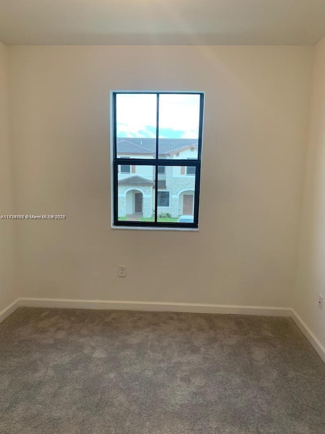 view of carpeted empty room