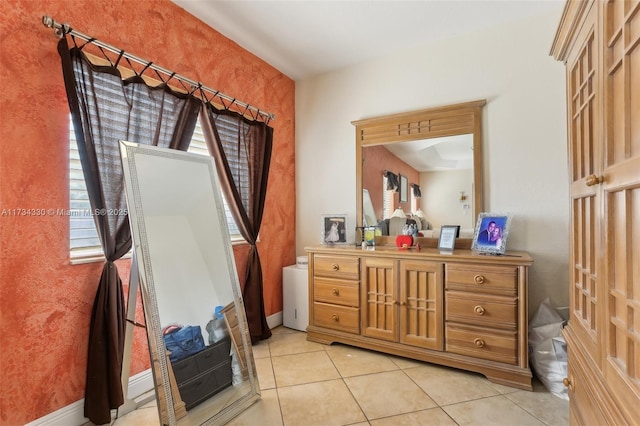 bathroom featuring vanity and tile patterned floors