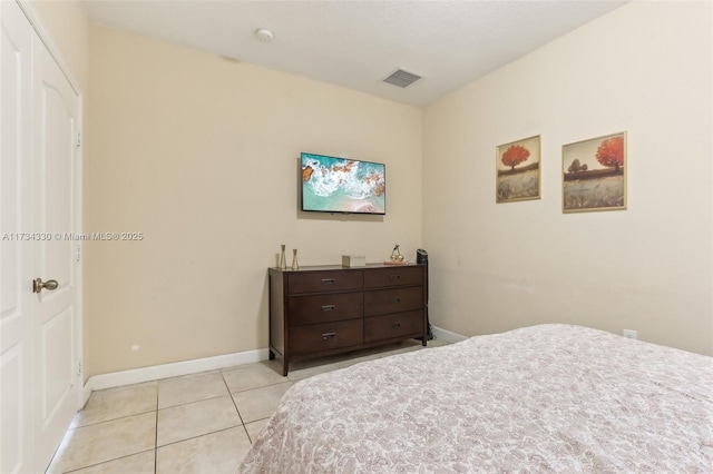 view of tiled bedroom