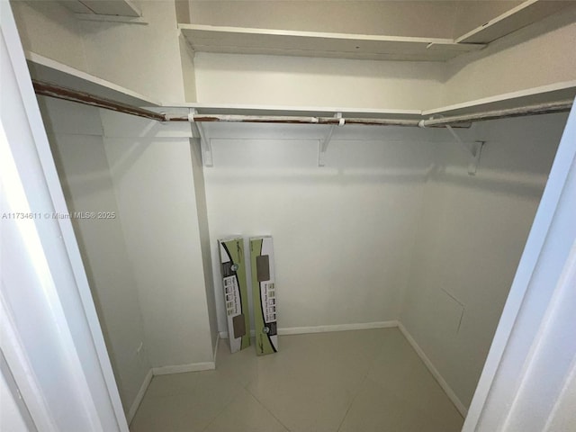 view of walk in closet