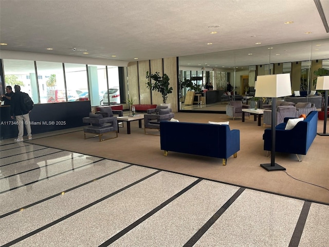 5838 Collins Ave Unit 3D, Miami Beach, FL 33140 - common area with recessed lighting and a textured ceiling