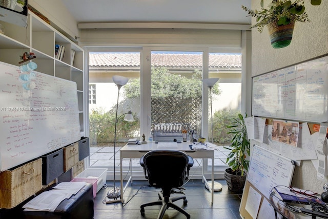 home office featuring a healthy amount of sunlight