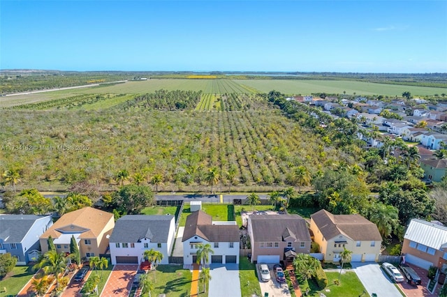 drone / aerial view featuring a rural view