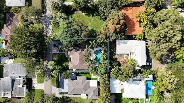 bird's eye view with a residential view