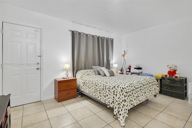 view of tiled bedroom