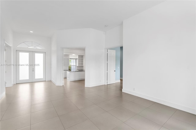 interior space with french doors