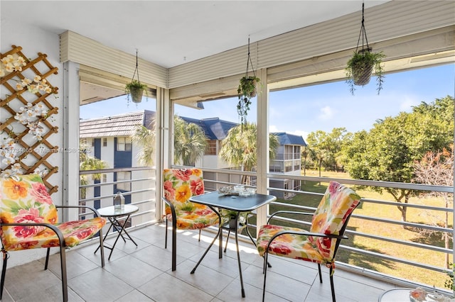 view of sunroom