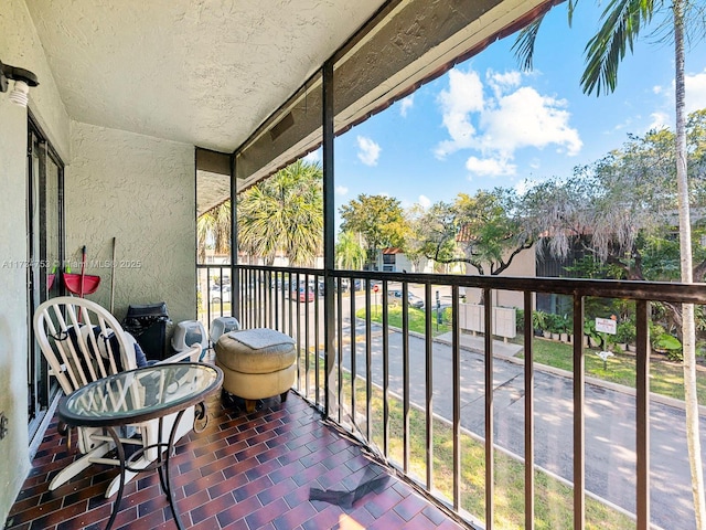 view of sunroom