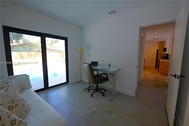 office featuring concrete floors